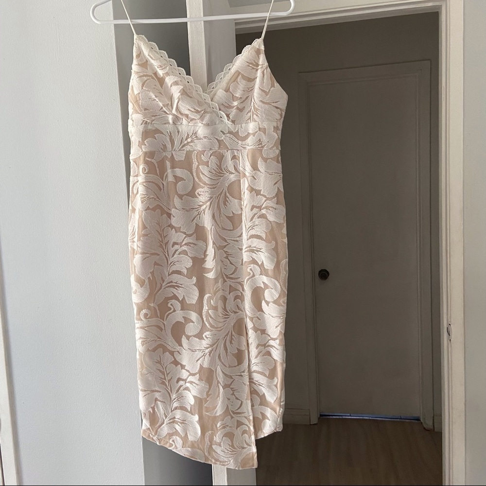 Beautiful beige and white dress